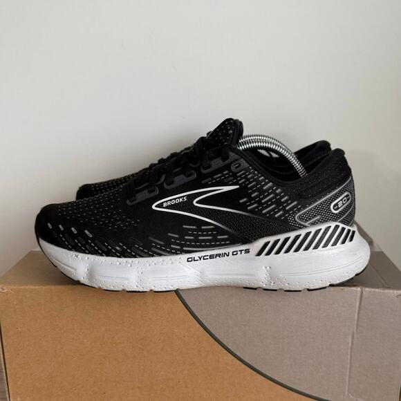 Brooks Glycerin GTS 20 Black/White Women Running Sneakers - SZ 8 - Picture 5 of 14